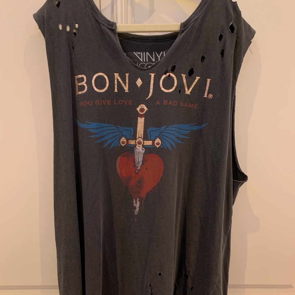 Bon Jovi ripped shirt